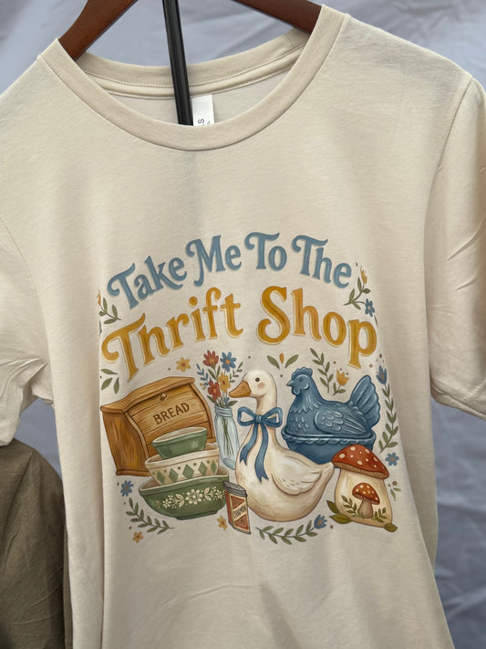 Take me to the thrift shop tee