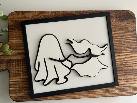 Ghost and his dog sign