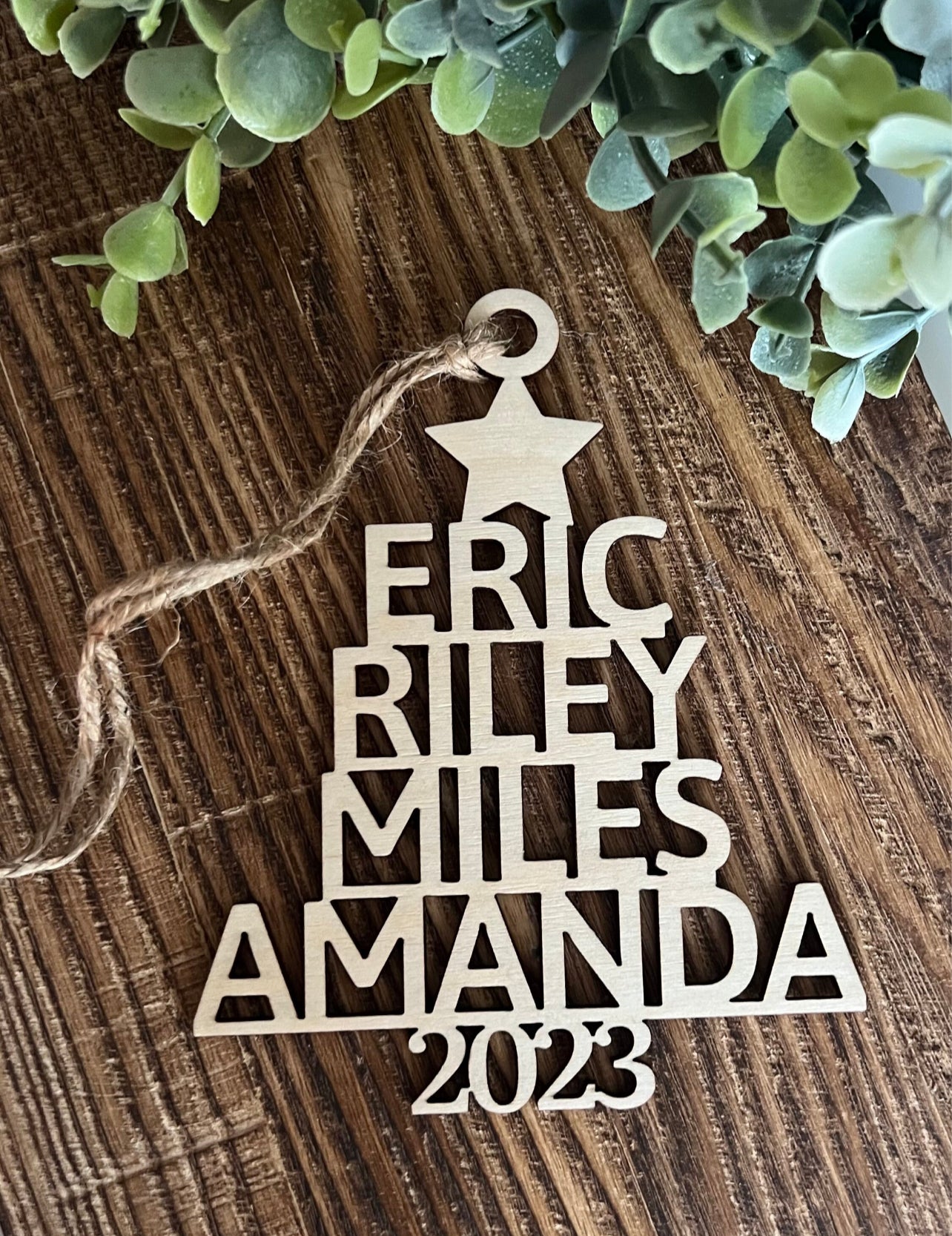 Family name Christmas tree