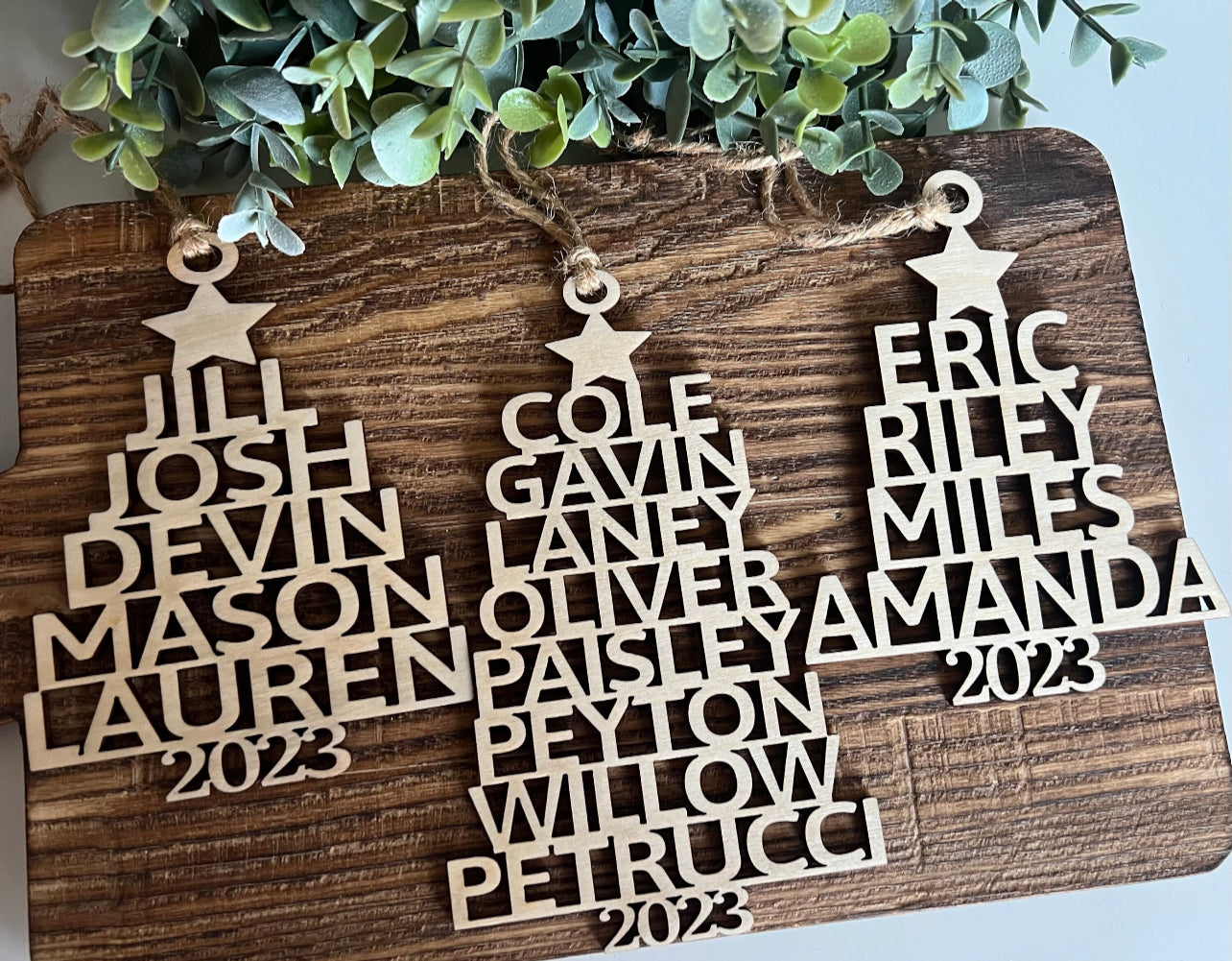 Family name Christmas tree