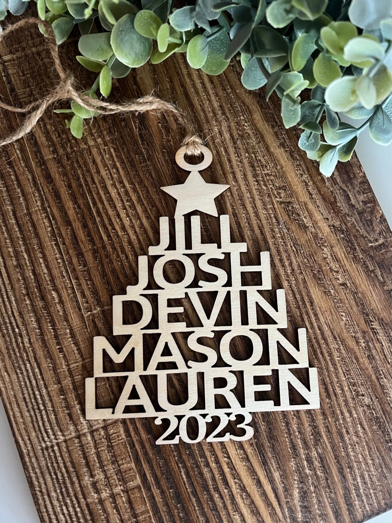 Family name Christmas tree